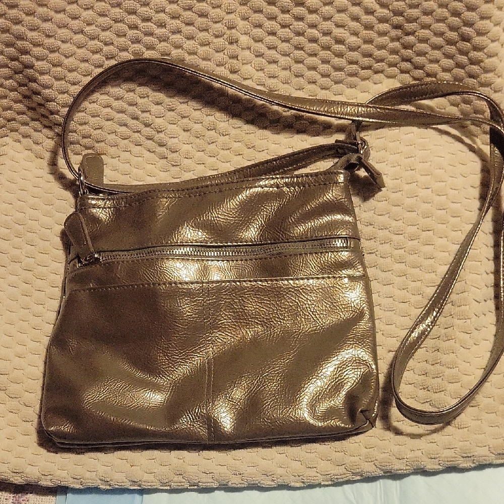 Avon Shimmering Bronze Crossbody Bag